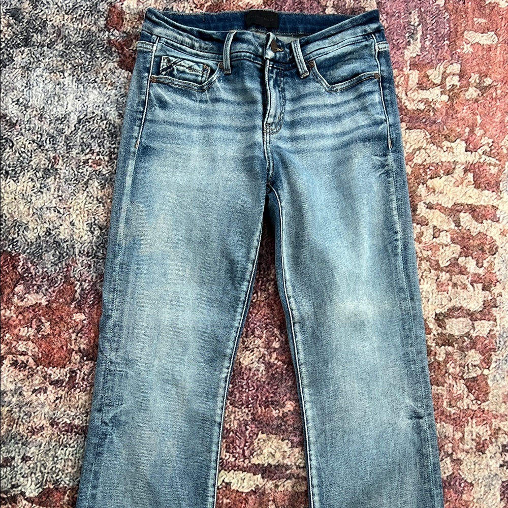 Buckle Black Light Blue Straight Leg Jeans